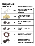 C9 Decorate Like a Pro® Kit - 100' LED Diamond Faceted Warm White Brown Wire w/12" Bulb Spacing